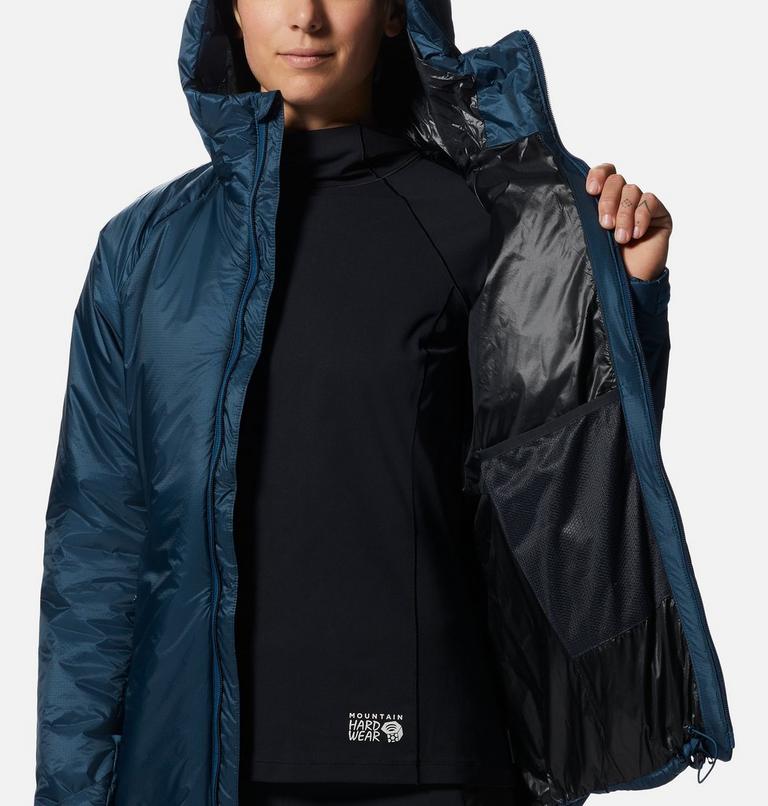 Manteau à capuchon Compressor Femme, Color: Dark Caspian, image 9