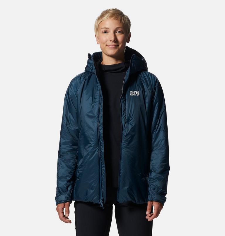 Manteau à capuchon Compressor Femme, Color: Dark Caspian, image 10