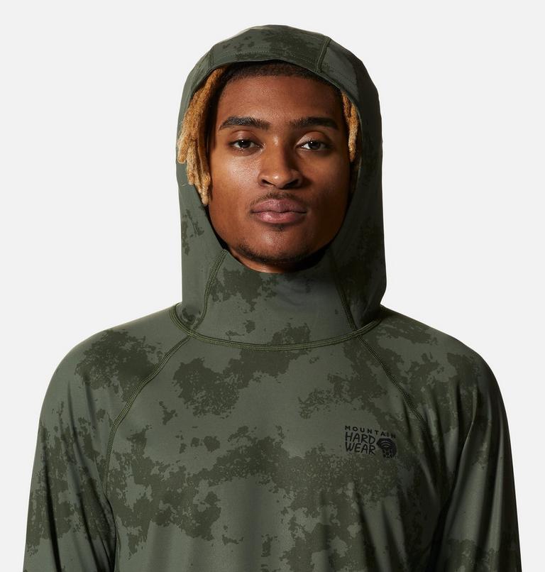 Homme Crater Lake Chandail à capuchon, Color: Surplus Green Scatter Dye Print, image 4