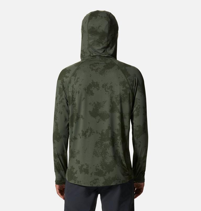 Homme Crater Lake Chandail à capuchon, Color: Surplus Green Scatter Dye Print, image 2