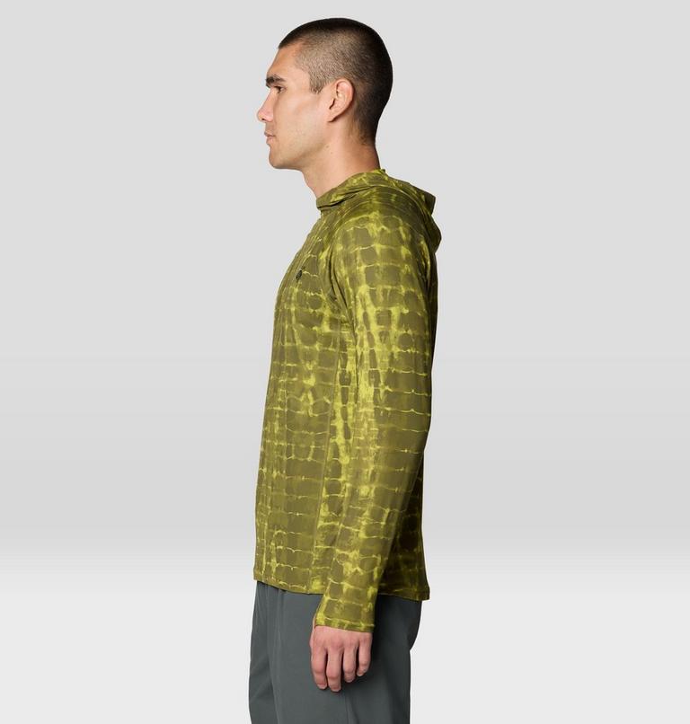 Men's Crater Lake Hoody, Color: Combat Green Prismatic Print, image 3