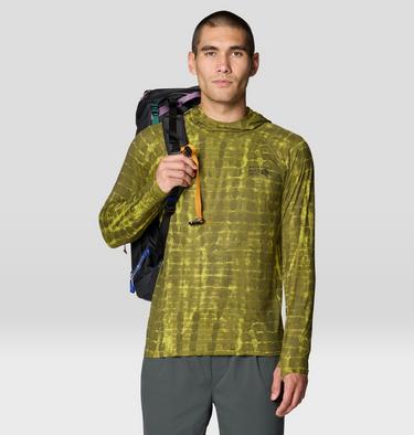 Men's Crater Lake Hoody, Color: Combat Green Prismatic Print, image 20