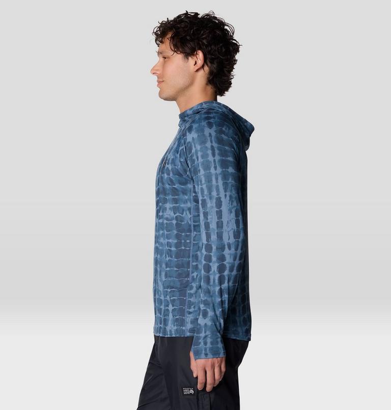 Men's Crater Lake Hoody, Color: Adriatic Blue Prismatic Print, image 4