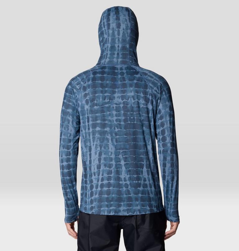 Men's Crater Lake Hoody, Color: Adriatic Blue Prismatic Print, image 3