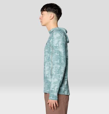 Men's Crater Lake Hoody, Color: Blue Sage Inked Dyed Print, image 8