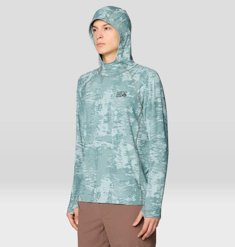 Men's Crater Lake Hoody, Color: Blue Sage Inked Dyed Print, image 5