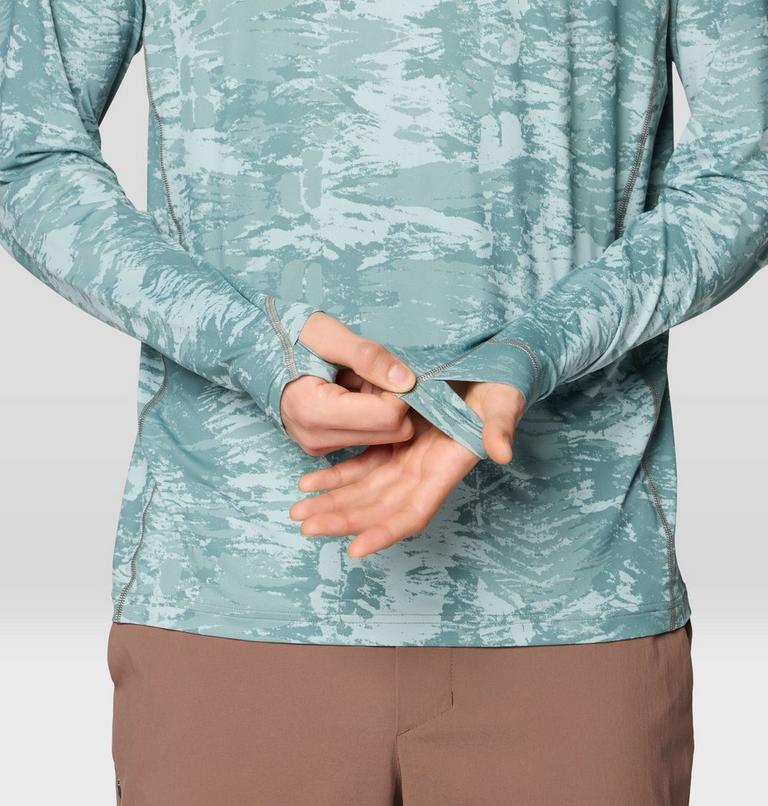 Men's Crater Lake Hoody, Color: Blue Sage Inked Dyed Print, image 7