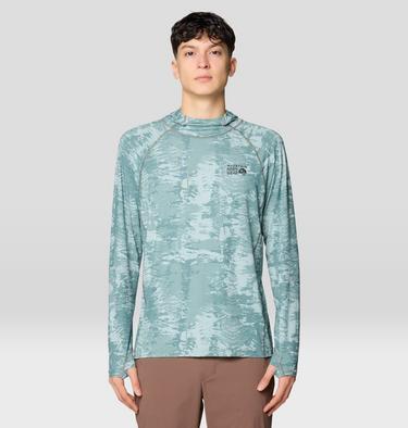 Men's Crater Lake Hoody, Color: Blue Sage Inked Dyed Print, image 3