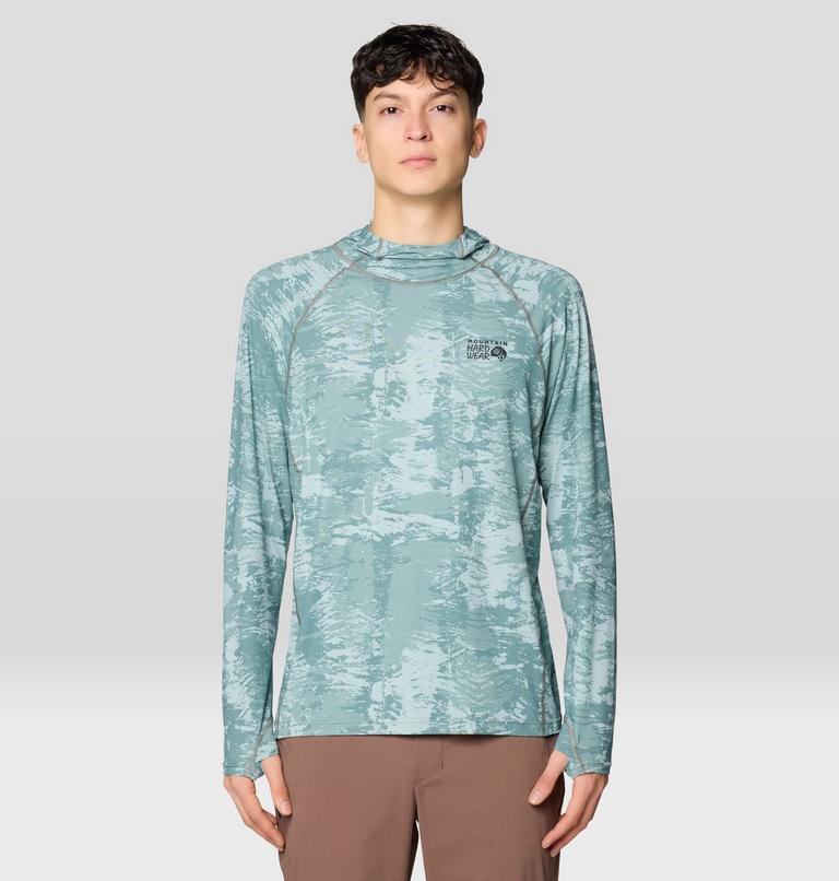 Men's Crater Lake Hoody, Color: Blue Sage Inked Dyed Print, image 1