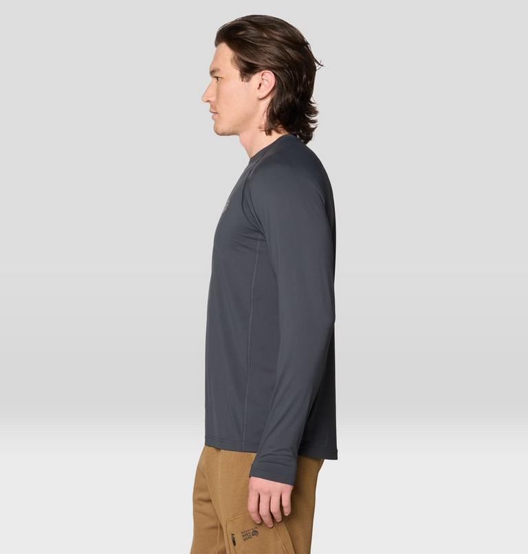 Men's Crater Lake Long Sleeve Crew, Color: Dark Storm, image 4