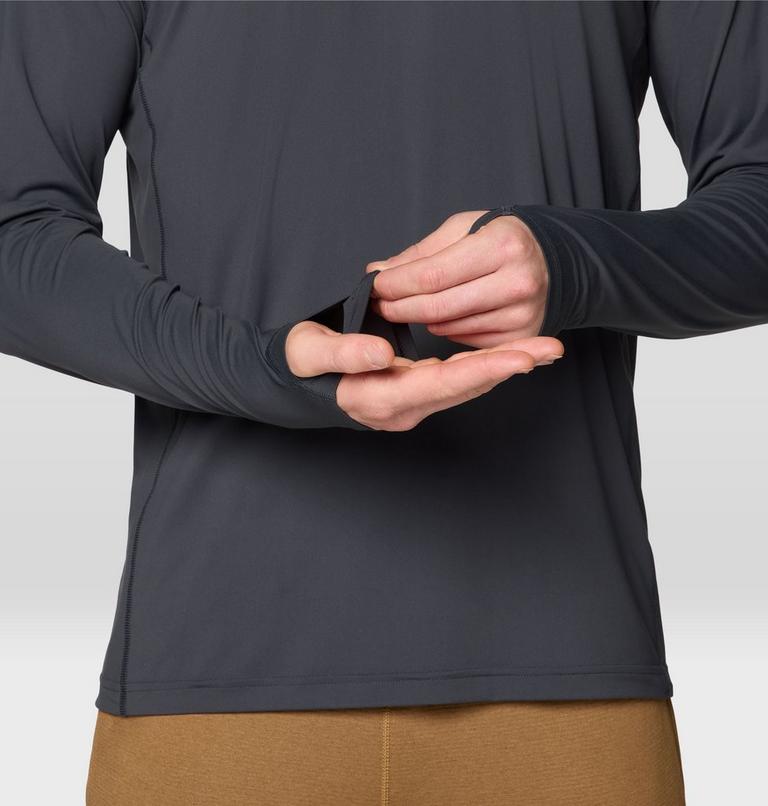 Men's Crater Lake Long Sleeve Crew, Color: Dark Storm, image 6