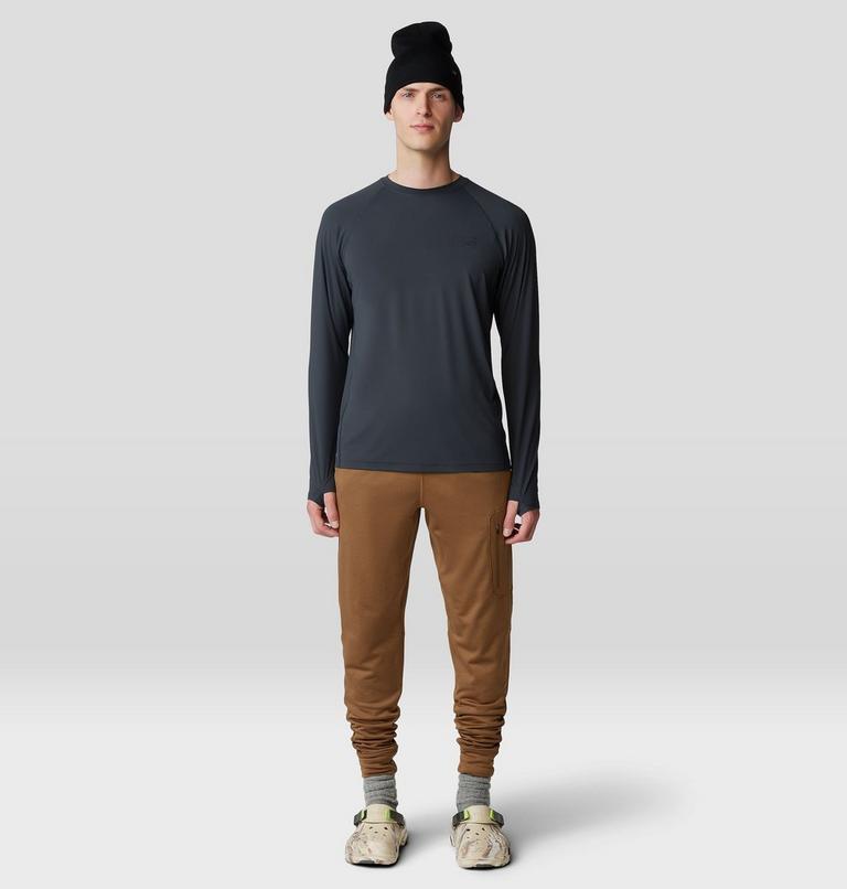 Men's Crater Lake Long Sleeve Crew, Color: Dark Storm, image 7