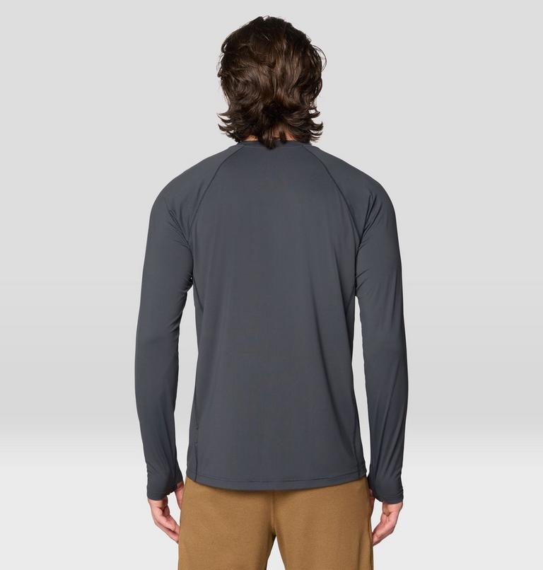 Men's Crater Lake Long Sleeve Crew, Color: Dark Storm, image 3