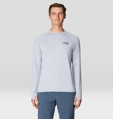 Men's Crater Lake Long Sleeve Crew, Color: Glacial, image 7