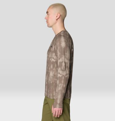 Men's Crater Lake Long Sleeve Crew Shirt, Color: Tierra Shadowdye Print, image 3