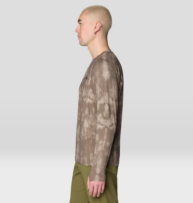 Men's Crater Lake Long Sleeve Crew Shirt, Color: Tierra Shadowdye Print, image 3
