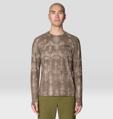 Men's Crater Lake Long Sleeve Crew Shirt, Color: Tierra Shadowdye Print, image 1