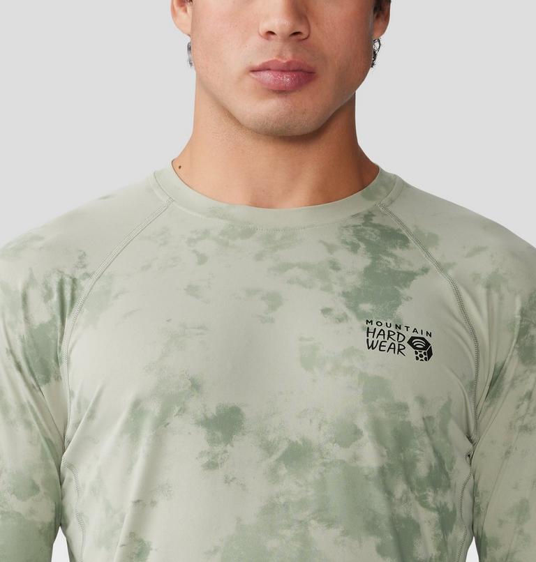 Men's Crater Lake Long Sleeve Crew, Color: White Sage Nebula Print, image 4