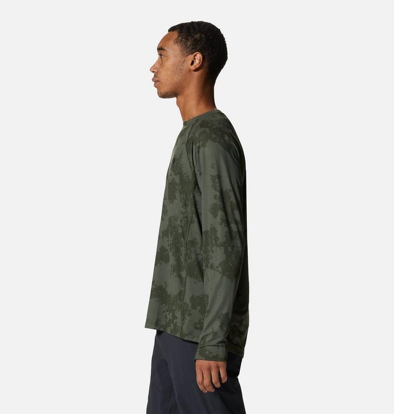 Homme Crater Lake Manches longues Crew, Color: Surplus Green Scatter Dye Print, image 3