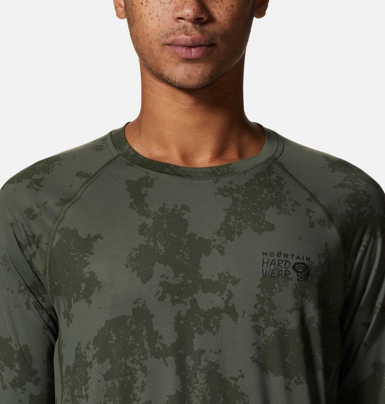 Homme Crater Lake Manches longues Crew, Color: Surplus Green Scatter Dye Print, image 4