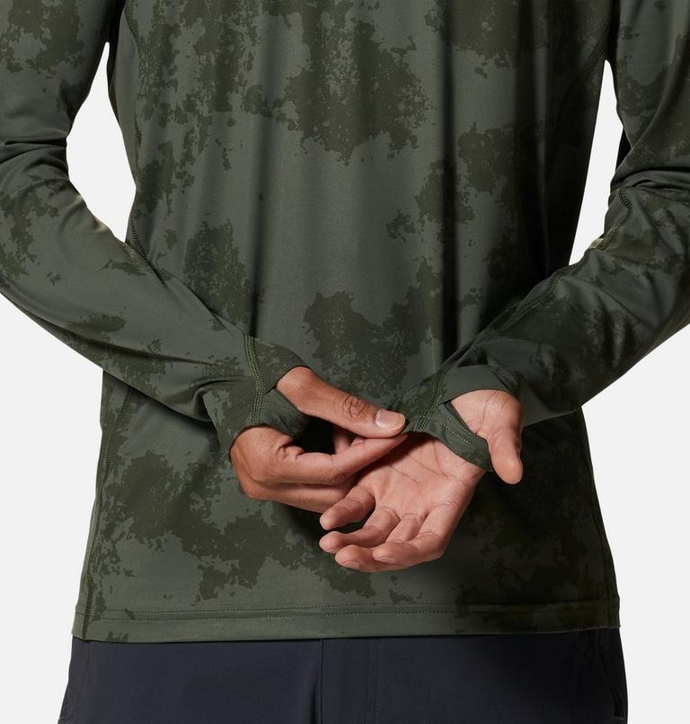 Homme Crater Lake Manches longues Crew, Color: Surplus Green Scatter Dye Print, image 5