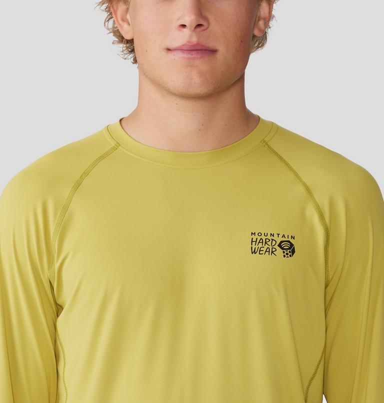 Men's Crater Lake Long Sleeve Crew, Color: Bright Olive, image 4