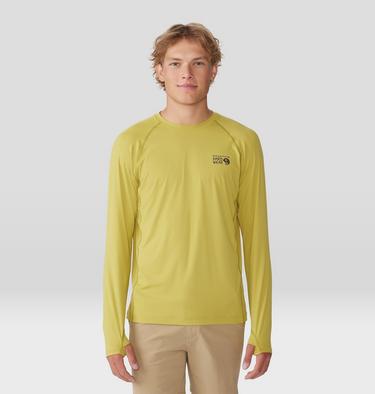 Men's Crater Lake Long Sleeve Crew, Color: Bright Olive, image 13