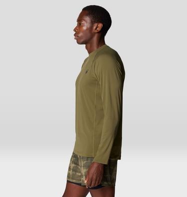 Men's Crater Lake Long Sleeve Crew, Color: Combat Green, image 12
