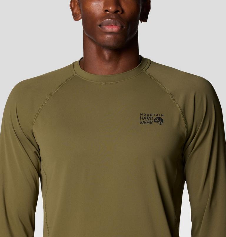 Men's Crater Lake Long Sleeve Crew, Color: Combat Green, image 6