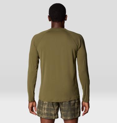 Men's Crater Lake Long Sleeve Crew, Color: Combat Green, image 11