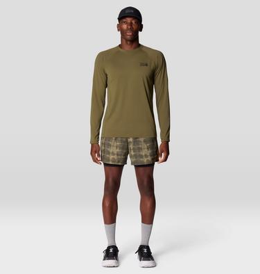Men's Crater Lake Long Sleeve Crew, Color: Combat Green, image 6