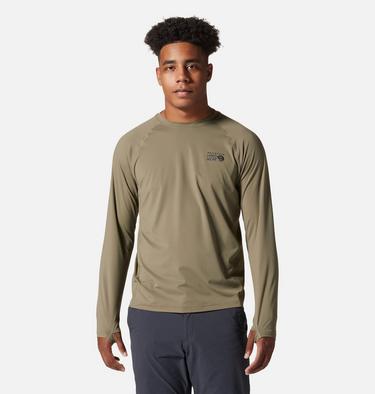 Men's Crater Lake Long Sleeve Crew, Color: Stone Green, image 5