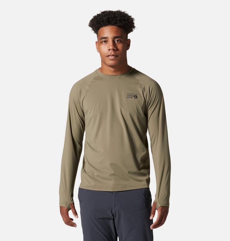Men's Crater Lake Long Sleeve Crew, Color: Stone Green, image 1