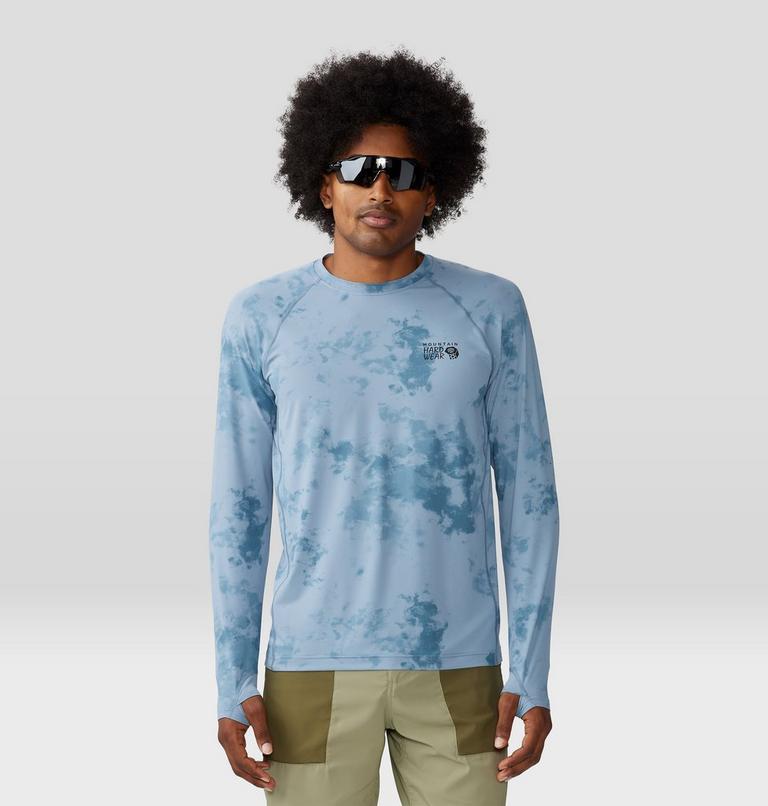 Men's Crater Lake Long Sleeve Crew, Color: Element Nebula Print, image 6