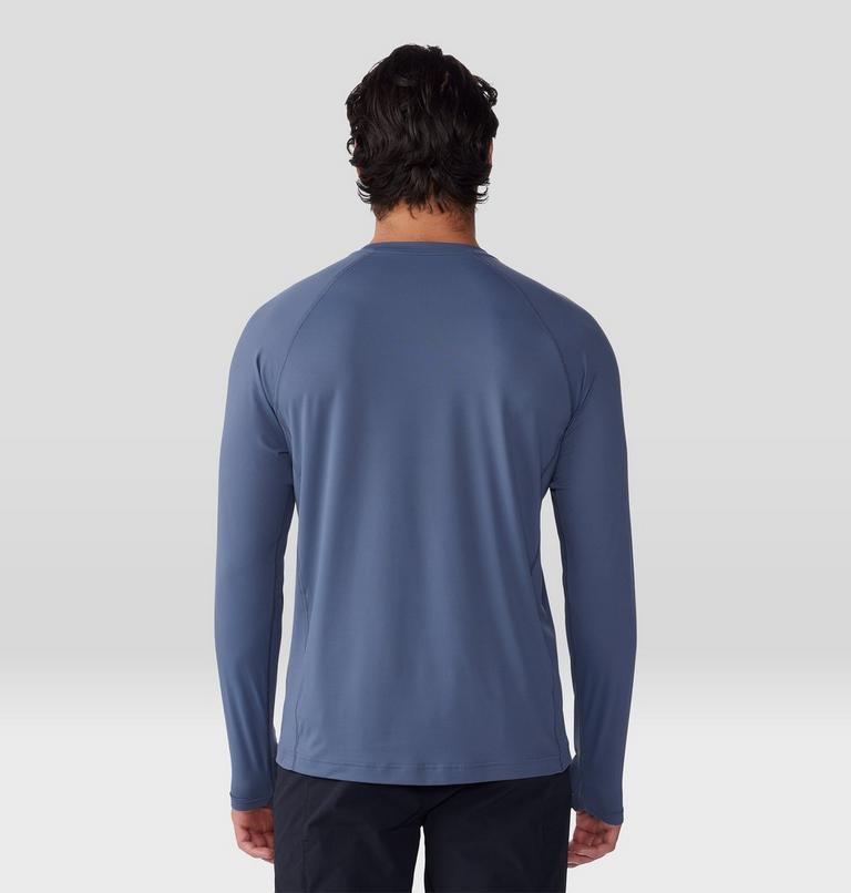 Men's Crater Lake Long Sleeve Crew, Color: Blue Slate, image 2