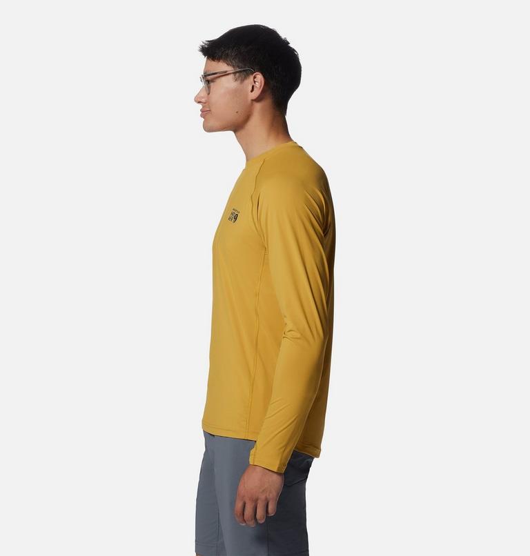 Homme Crater Lake Manches longues Crew, Color: Desert Yellow, image 3