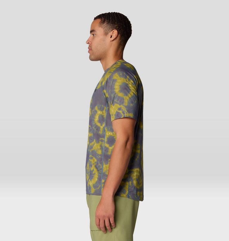 Men's Crater Lake Short Sleeve Shirt, Color: Adriatic Blue Spore Dye Print, image 3