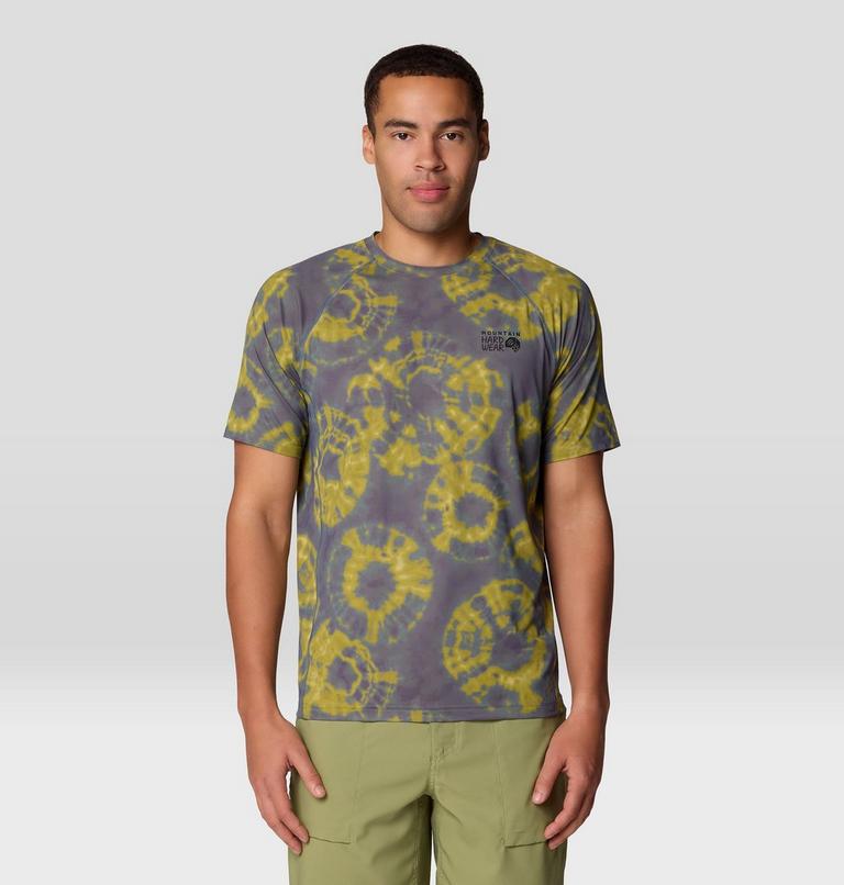 Men's Crater Lake Short Sleeve Shirt, Color: Adriatic Blue Spore Dye Print, image 1
