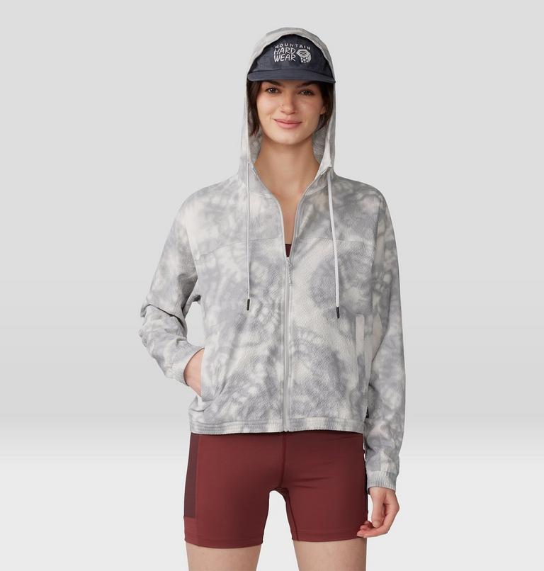 Women's Sunshadow Full Zip, Color: Grey Ice Spore Dye Print, image 5