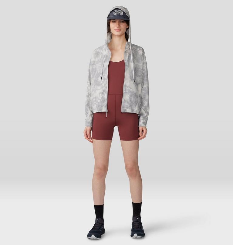 Women's Sunshadow Full Zip, Color: Grey Ice Spore Dye Print, image 7