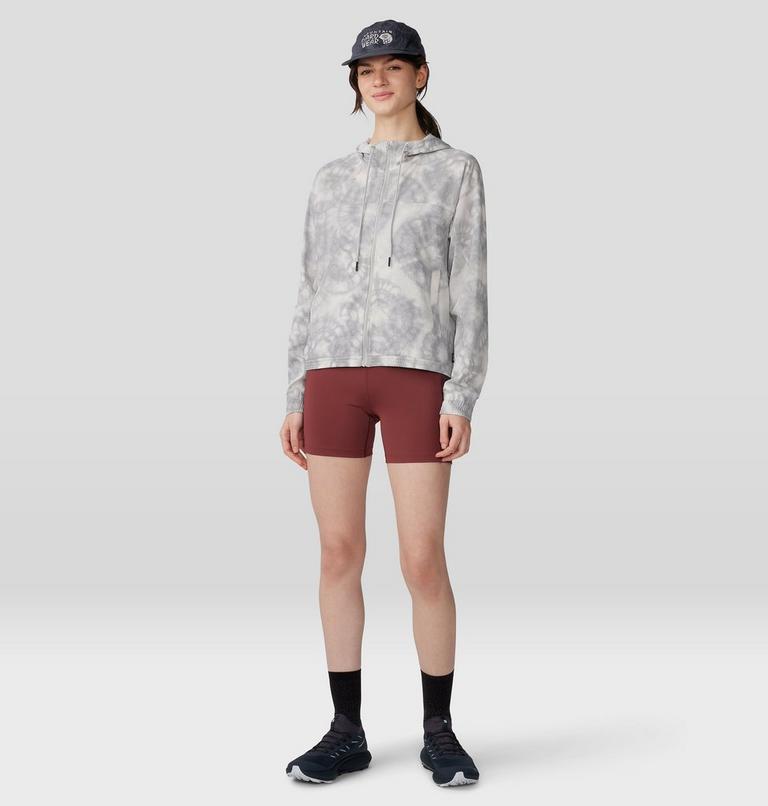 Women's Sunshadow Full Zip, Color: Grey Ice Spore Dye Print, image 8