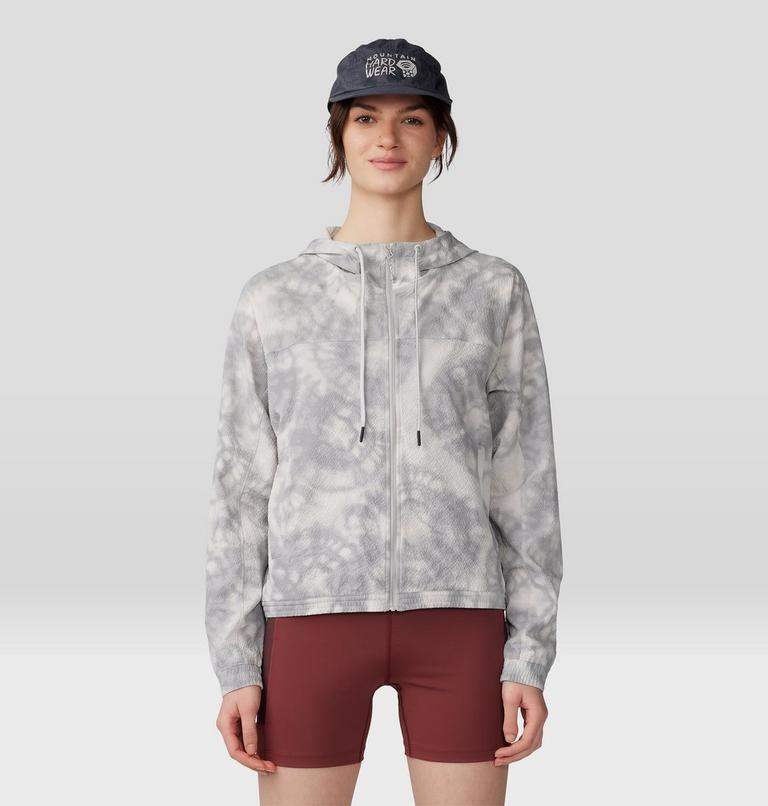 Women's Sunshadow Full Zip, Color: Grey Ice Spore Dye Print, image 1