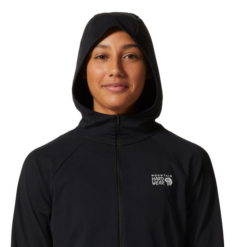 Chandail à capuchon avec fermeture éclair Mountain Stretch Femme, Color: Black, image 4