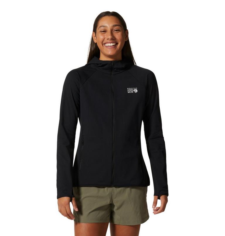 Chandail à capuchon avec fermeture éclair Mountain Stretch Femme, Color: Black, image 1