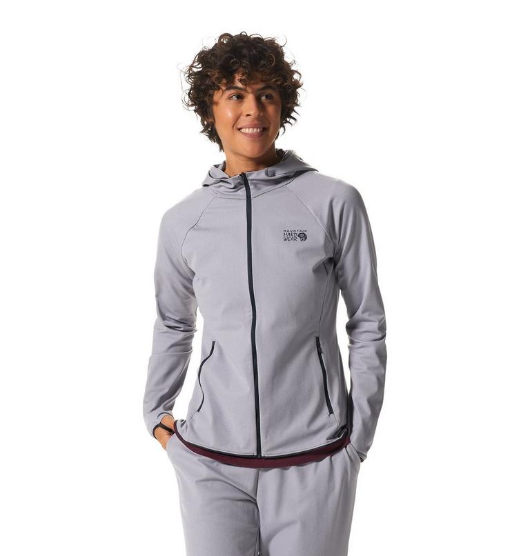 Women's Mountain Stretch Full Zip Hoody, Color: Hardwear Grey Heather, image 1
