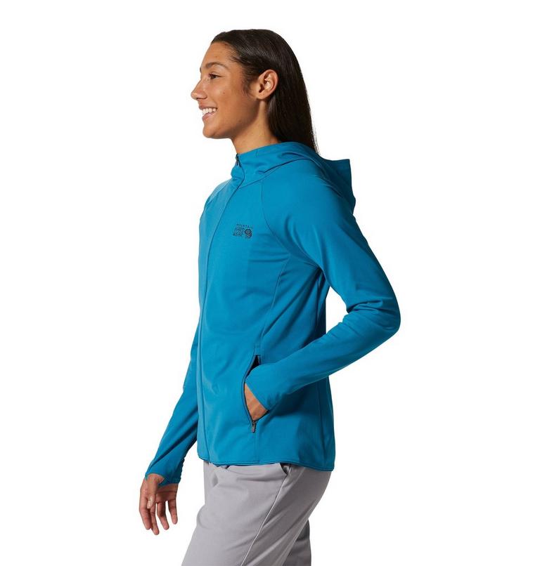Women's Mountain Stretch Full Zip Hoody, Color: Vinson Blue, image 3