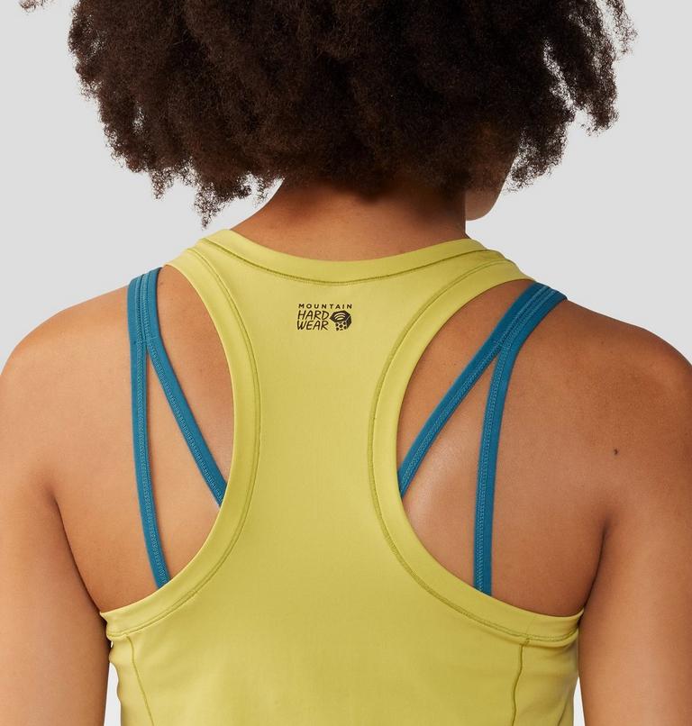 Women's Mountain Stretch Tanklette, Color: Bright Olive, image 5