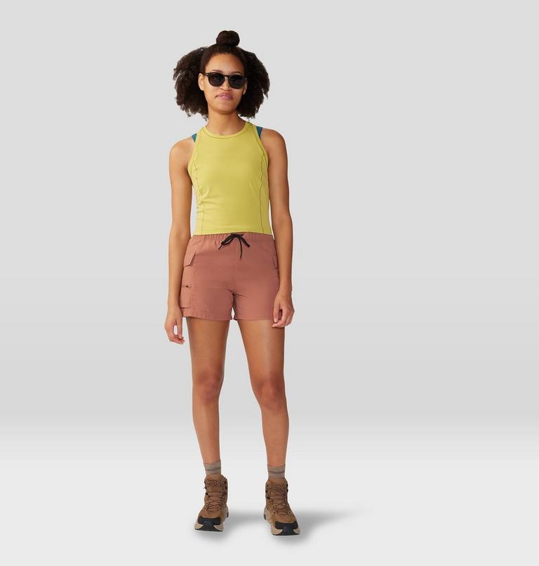 Women's Mountain Stretch Tanklette, Color: Bright Olive, image 6