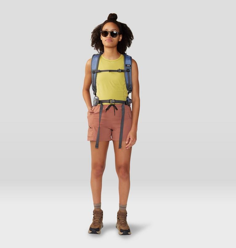 Women's Mountain Stretch Tanklette, Color: Bright Olive, image 7