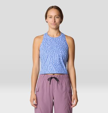 Women's Mountain Stretch Tanklette, Color: Light Illusion Digidaze Print, image 3